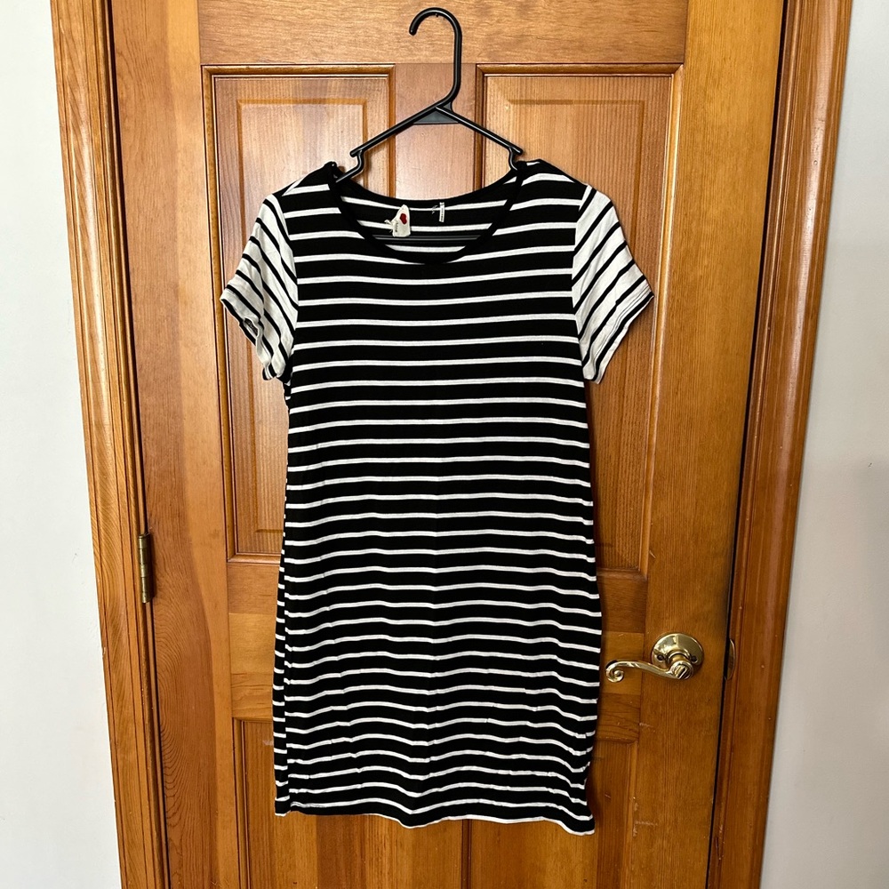 Black and White Striped Dress
